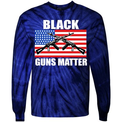 Black Guns Matter USA 2nd Amendment Tie-Dye Long Sleeve Shirt