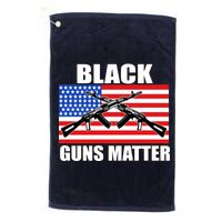 Black Guns Matter USA 2nd Amendment Platinum Collection Golf Towel