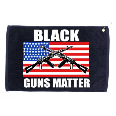 Black Guns Matter USA 2nd Amendment Grommeted Golf Towel