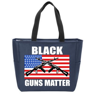 Black Guns Matter USA 2nd Amendment Zip Tote Bag