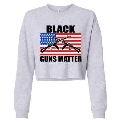 Black Guns Matter USA 2nd Amendment Cropped Pullover Crew