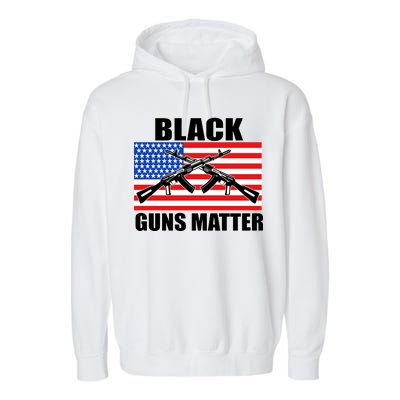 Black Guns Matter USA 2nd Amendment Garment-Dyed Fleece Hoodie