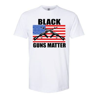 Black Guns Matter USA 2nd Amendment Softstyle CVC T-Shirt