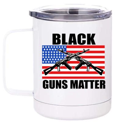 Black Guns Matter USA 2nd Amendment 12 oz Stainless Steel Tumbler Cup