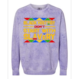 Black History Didn't Start With Slavery Colorblast Crewneck Sweatshirt