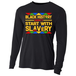 Black History Didn't Start With Slavery Cooling Performance Long Sleeve Crew