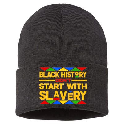 Black History Didn't Start With Slavery Sustainable Knit Beanie