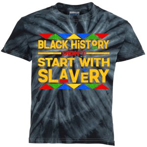 Black History Didn't Start With Slavery Kids Tie-Dye T-Shirt