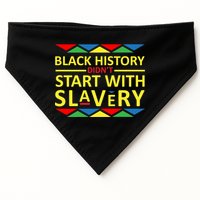 Black History Didn't Start With Slavery Colorful USA-Made Doggie Bandana