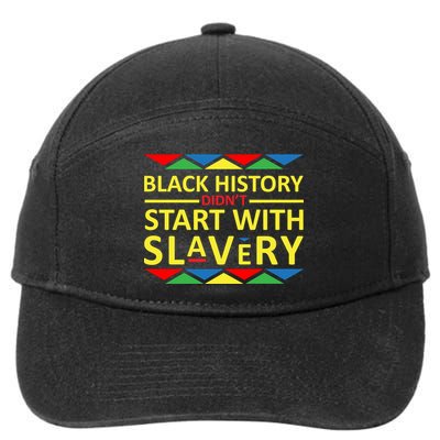 Black History Didn't Start With Slavery Colorful 7-Panel Snapback Hat