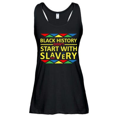 Black History Didn't Start With Slavery Colorful Ladies Essential Flowy Tank