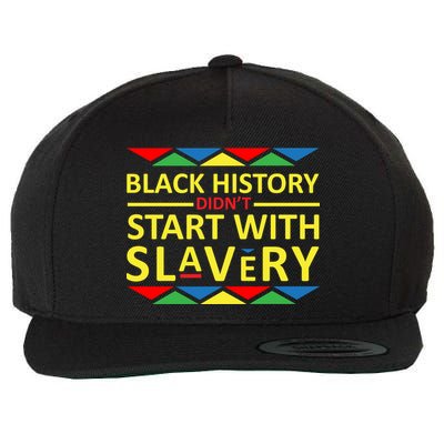 Black History Didn't Start With Slavery Colorful Wool Snapback Cap