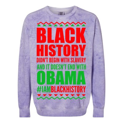 Black History Doesn't End With Obama Colorblast Crewneck Sweatshirt