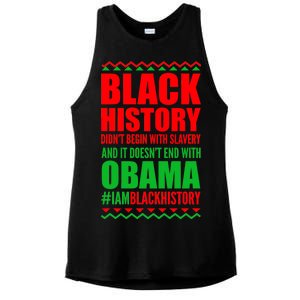 Black History Doesn't End With Obama Ladies PosiCharge Tri-Blend Wicking Tank