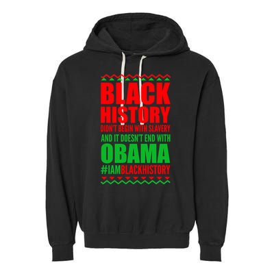 Black History Doesn't End With Obama Garment-Dyed Fleece Hoodie