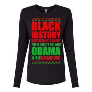 Black History Doesn't End With Obama Womens Cotton Relaxed Long Sleeve T-Shirt