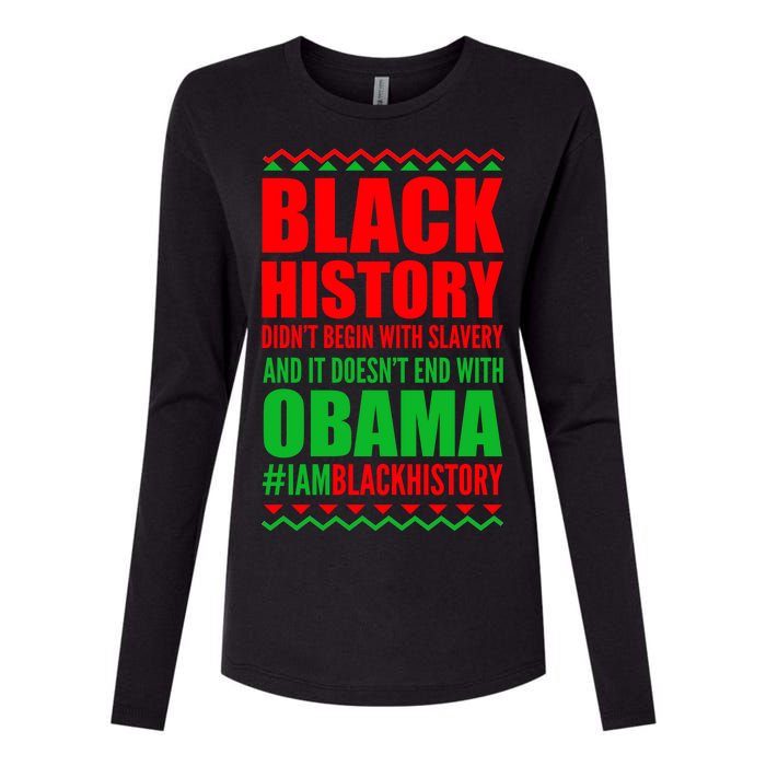 Black History Doesn't End With Obama Womens Cotton Relaxed Long Sleeve T-Shirt