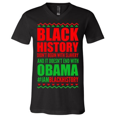 Black History Doesn't End With Obama V-Neck T-Shirt