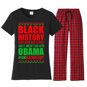 Black History Doesn't End With Obama Women's Flannel Pajama Set