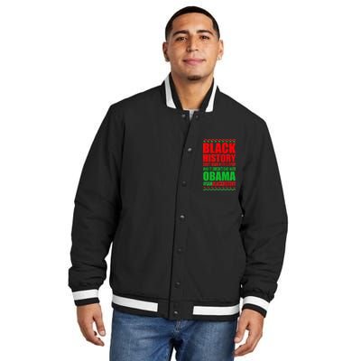 Black History Doesn't End With Obama Insulated Varsity Jacket