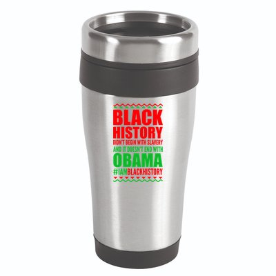 Black History Doesn't End With Obama 16oz Travel Tumbler