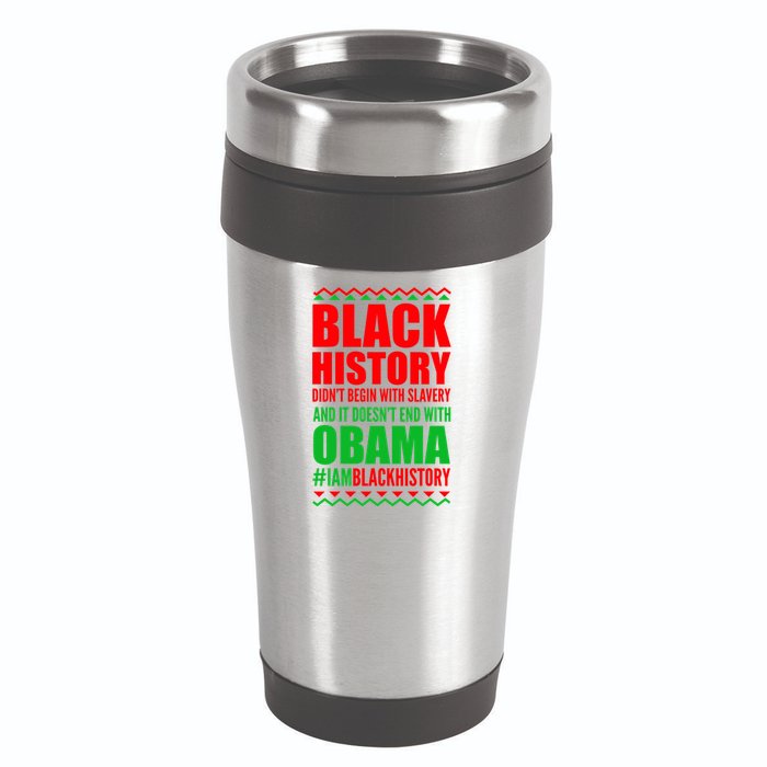 Black History Doesn't End With Obama 16oz Travel Tumbler