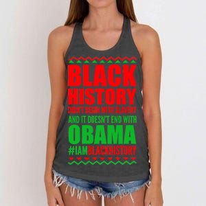 Black History Doesn't End With Obama Women's Knotted Racerback Tank