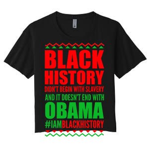 Black History Doesn't End With Obama Women's Crop Top Tee