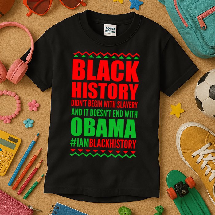 Black History Doesn't End With Obama Kids T-Shirt