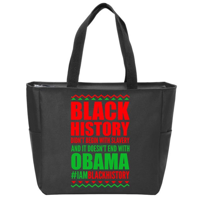 Black History Doesn't End With Obama Zip Tote Bag