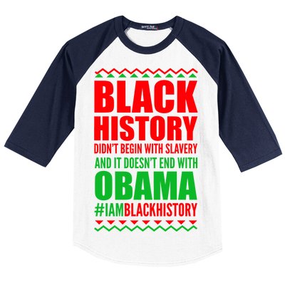 Black History Doesn't End With Obama Baseball Sleeve Shirt