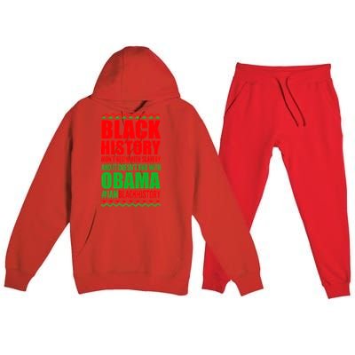 Black History Doesn't End With Obama Premium Hooded Sweatsuit Set