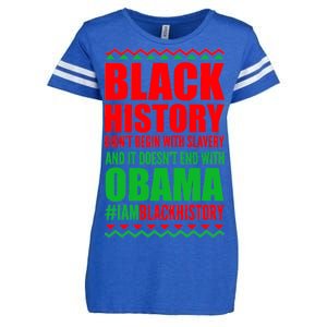 Black History Doesn't End With Obama Enza Ladies Jersey Football T-Shirt