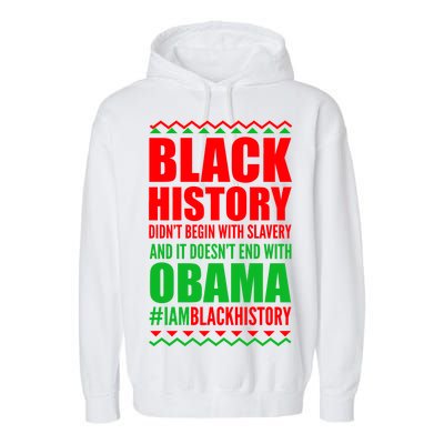 Black History Doesn't End With Obama Garment-Dyed Fleece Hoodie