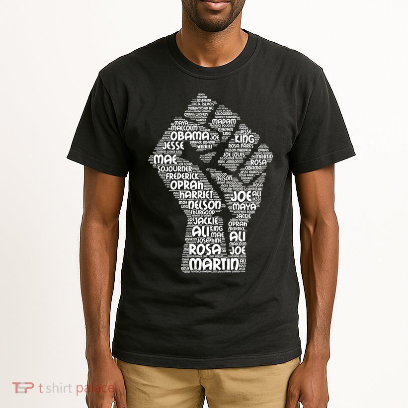 Black History Fist Of Names Tribute  Tall T-Shirt