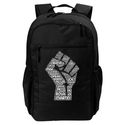 Black History Fist Of Names Tribute  Backpack
