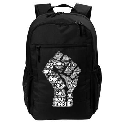 Black History Fist Of Names Tribute  Daily Commute Backpack