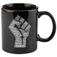 Black History Fist Of Names Tribute  11oz C Handle Ceramic Mug