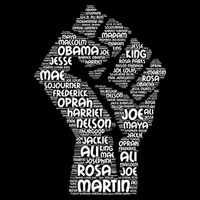 Black History Fist Of Names Tribute  16 in Basic Backpack