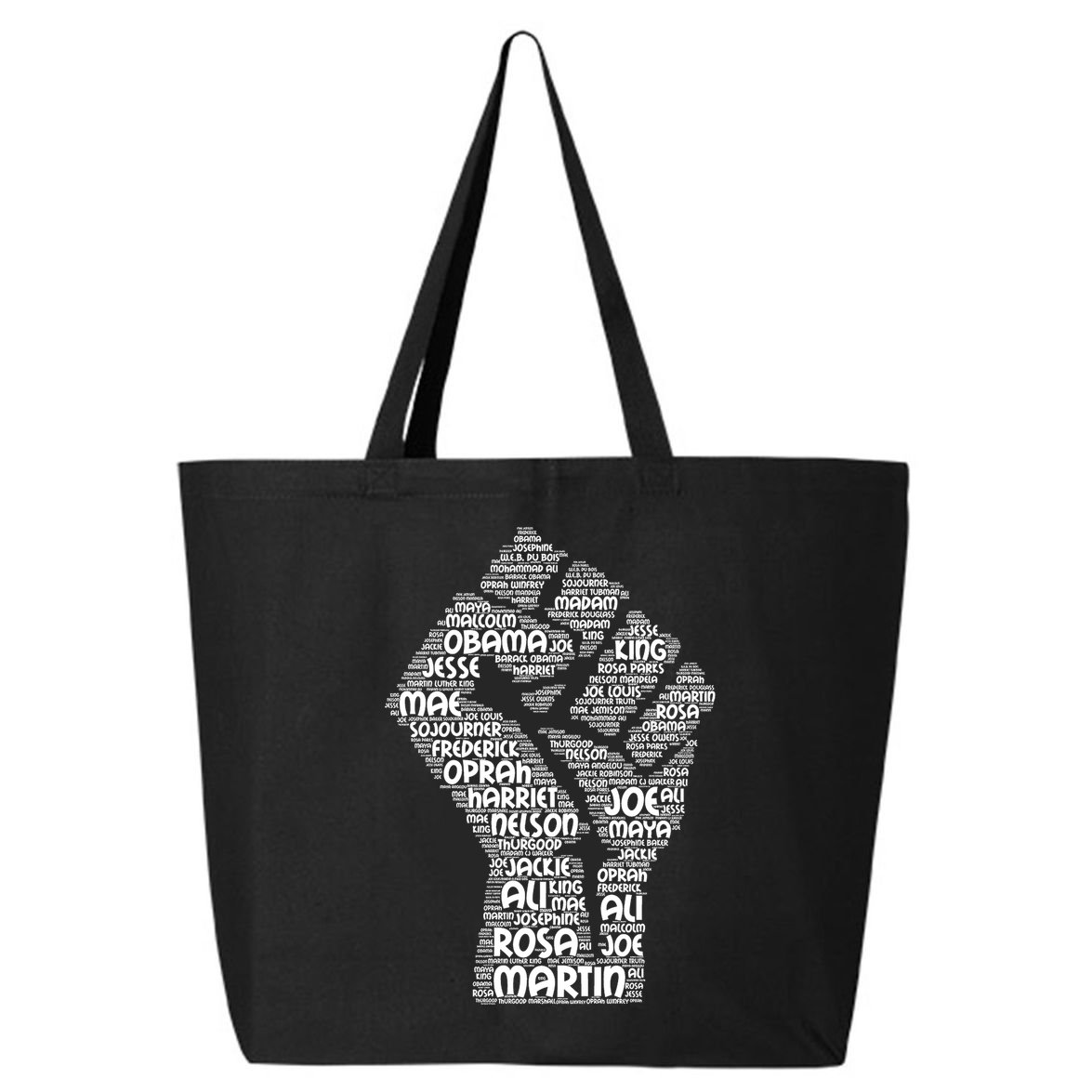 Black History Fist Of Names Tribute  25L Jumbo Tote