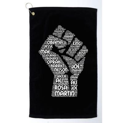 Black History Fist Of Names Tribute  Golf Towel