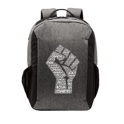 Black History Fist Of Names Tribute  Vector Backpack