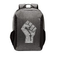 Black History Fist Of Names Tribute  Vector Backpack