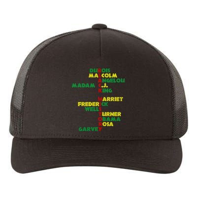 Black History Historic Leaders Proud American Yupoong Adult 5-Panel Trucker Hat