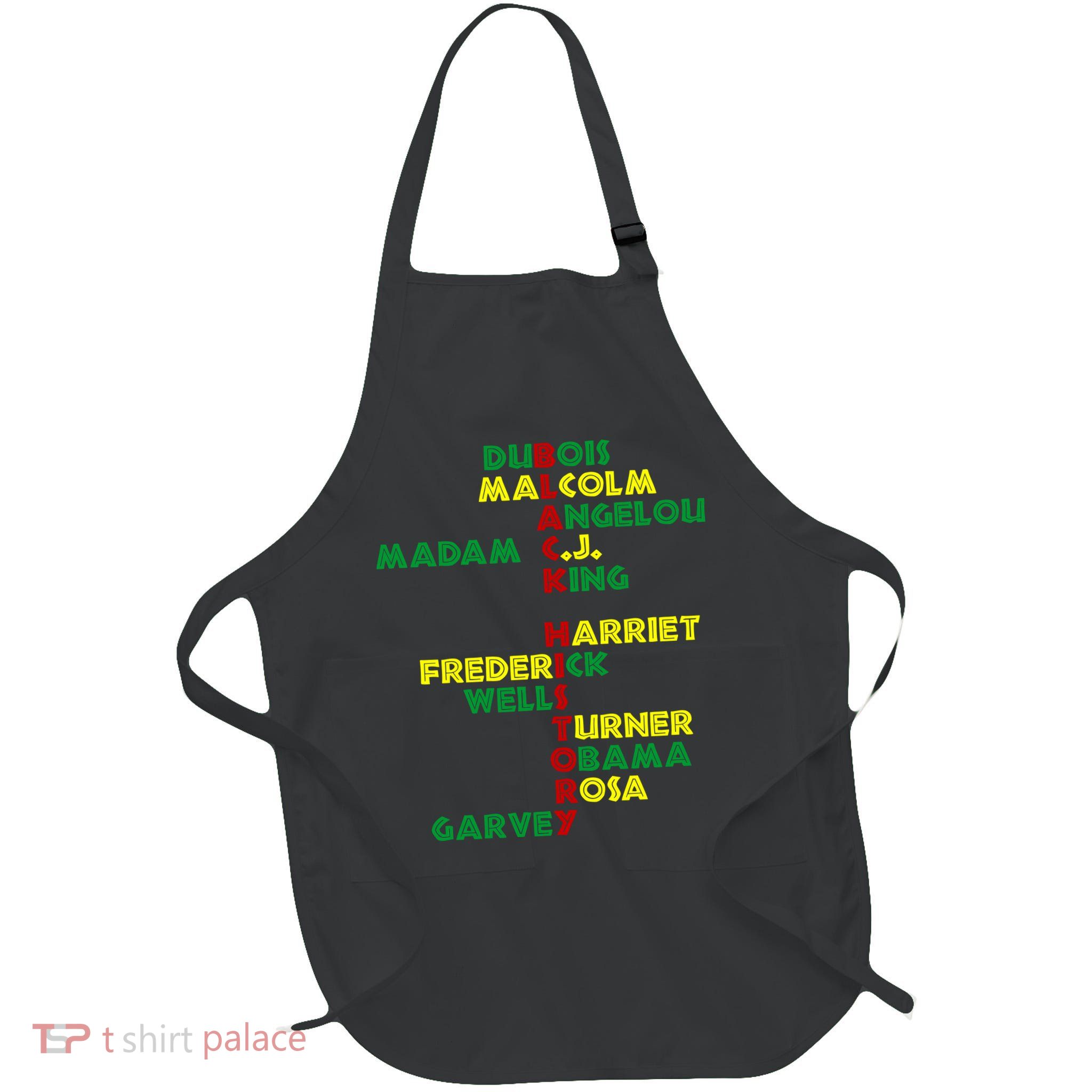 Black History Historic Leaders Proud American Full-Length Apron With Pockets