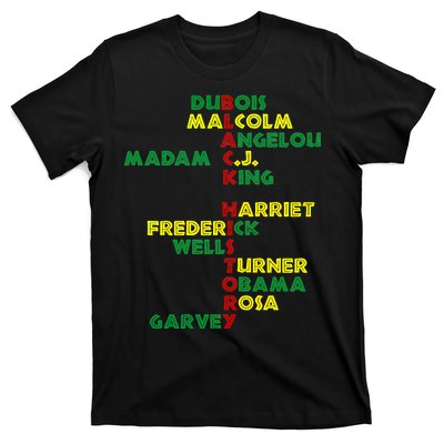 Black History Historic Leaders Proud American T-Shirt