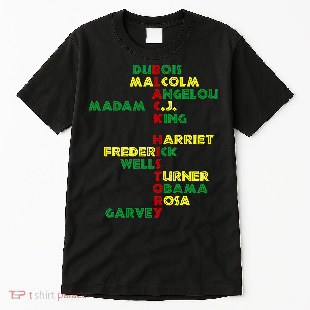 Black History Historic Leaders Proud American Tall T-Shirt