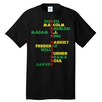 Black History Historic Leaders Proud American Tall T-Shirt