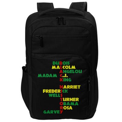 Black History Historic Leaders Proud American Impact Tech Backpack