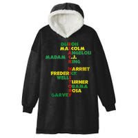 Black History Historic Leaders Proud American Hooded Wearable Blanket